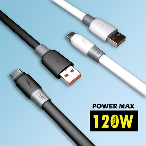 120W 6A Super Fast Charge Type-C Liquid Silicone Cable Quick Charge USB Cable-PA00440-Veeddydropshipping