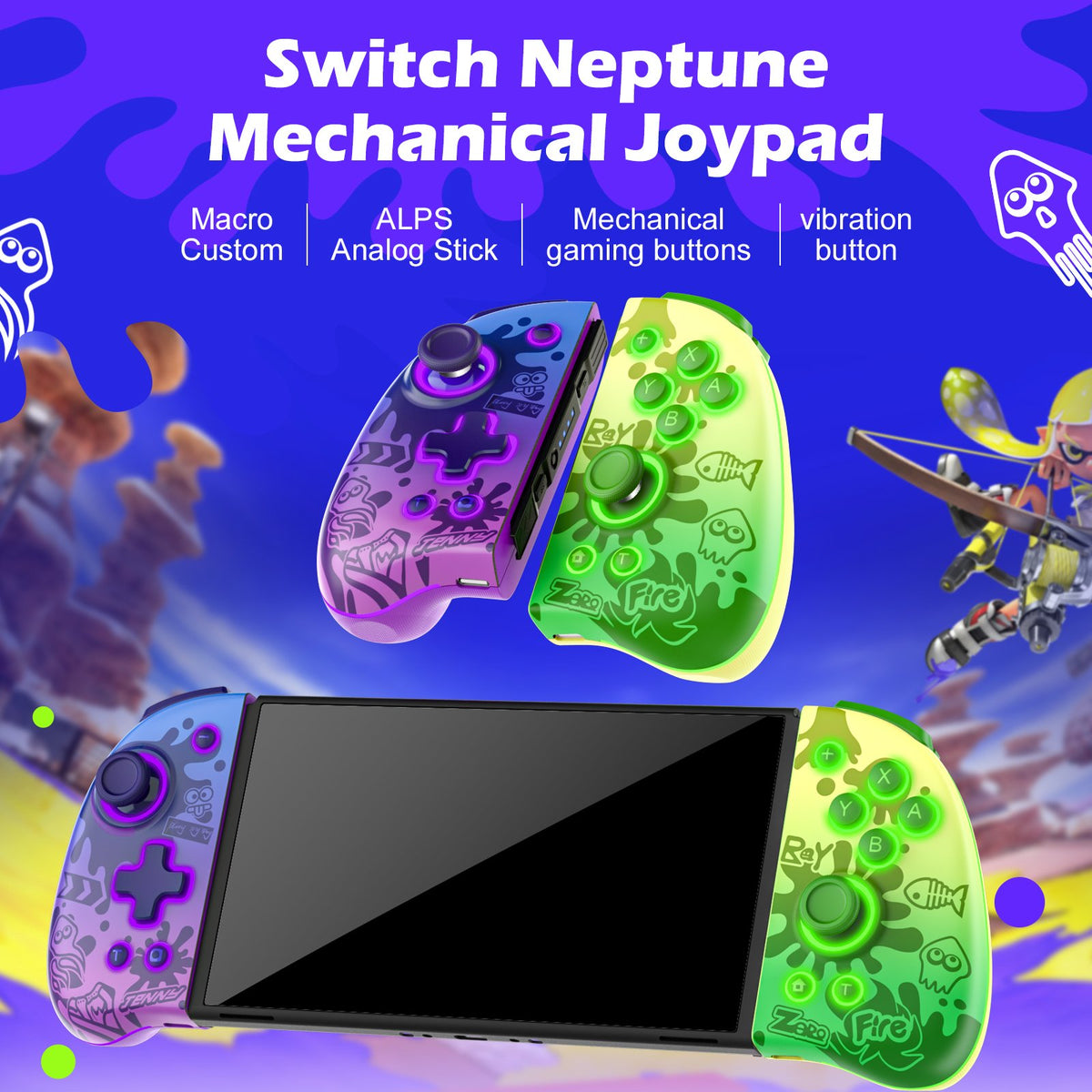 Neptune Mechanical Joypad Macro Custom ALPS Analog Stick Compatible Nintendo-CE01415-Veeddydropshipping