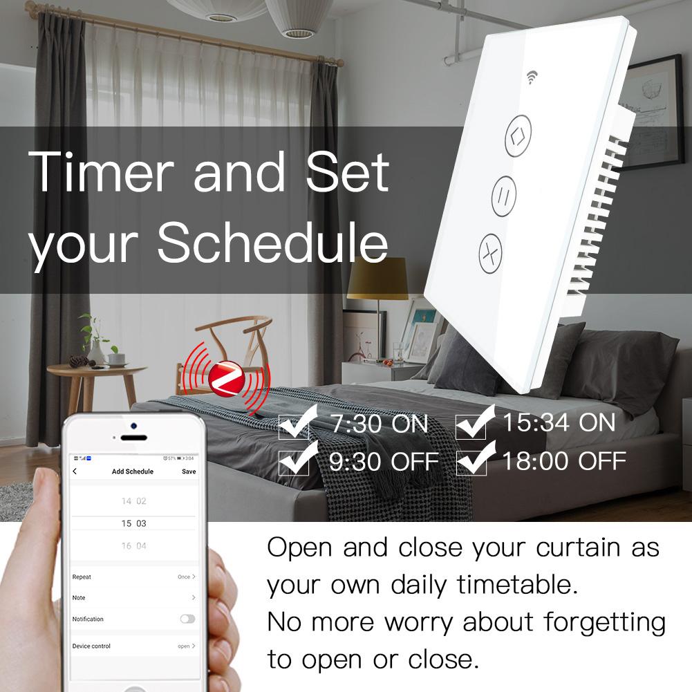 Tuya ZigBee RF Smart Touch Curtain Switch Roller Blinds Shutter Home App-TI01080-Veeddydropshipping