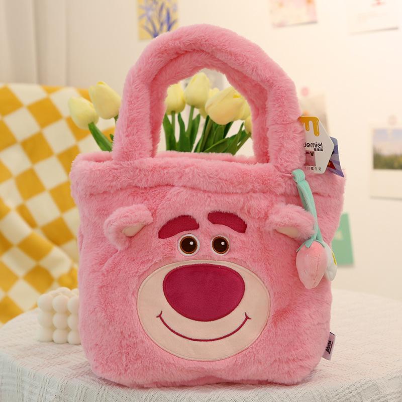 2022 New Disney Genuine Kawaii Strawberry Bear Lotso Bag Girl-TB00035-Veeddydropshipping