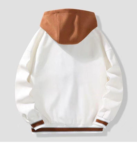 Baseball Suit, Fake Two-piece Fashion, Versatile Hooded3