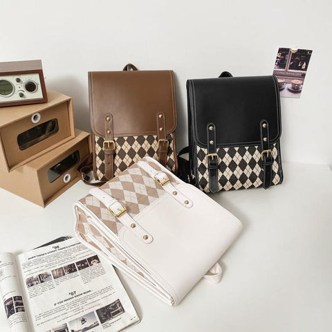 Purses High Quality Leather Female Vintage Bag School Bags Travel Bagpack-BS00051-Veeddydropshipping