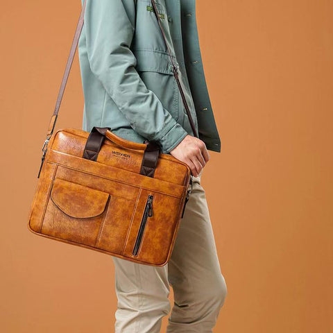 Laptop Business Travel Bags Handbags Leather-BS00427-Veeddydropshipping