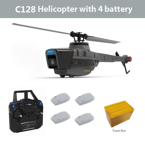 C128 2.4G RC Helicopter 4 propellers 720P Camera 6 axis electronic gyroscope-TB01391-Veeddydropshipping