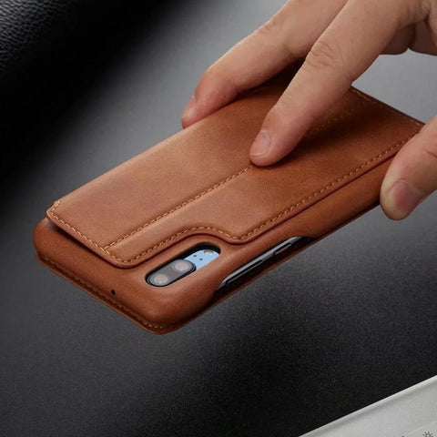Luxury Leather Flip Cover Case for Huawei P20 P30 P40 Pro Lite Thin Slim with Card Slot-PA00302-Veeddydropshipping