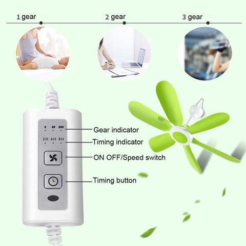 Remote Control Timing  USB Ceiling Fan Tent -CO00049-Veeddydropshipping