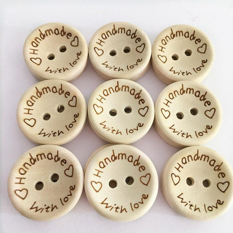Wooden Handmade Round Craft Sewing Buttons-HA00095-Veeddydropshipping