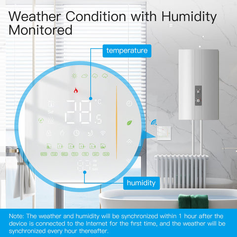 MOES WiFi Water/Electric Floor Heating Thermostat Zigbee Water Gas Boiler-TI01113-Veeddydropshipping