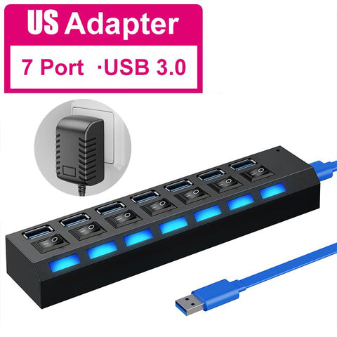 USB Multi USB Splitter Use Power Adapter Multiple Expander-CO00033-Veeddydropshipping