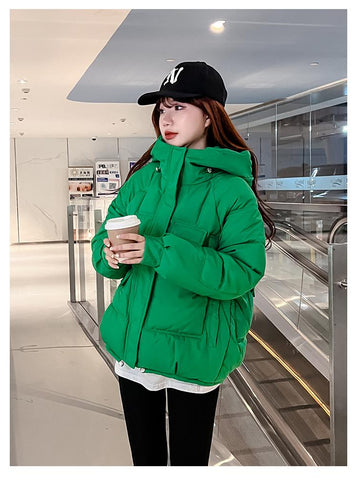 winter brief paragraph down cotton-padded jacket female-Veeddydropshipping