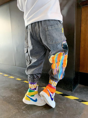 2 4 6 8 9Y Kids Boys Jeans Spring and Autumn Casual Pants Boys--TB01310-Veeddydropshipping