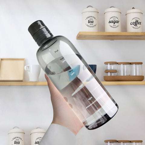 Plastic Water Bottle with Time Marker Creative-HA01275-Veeddydropshipping