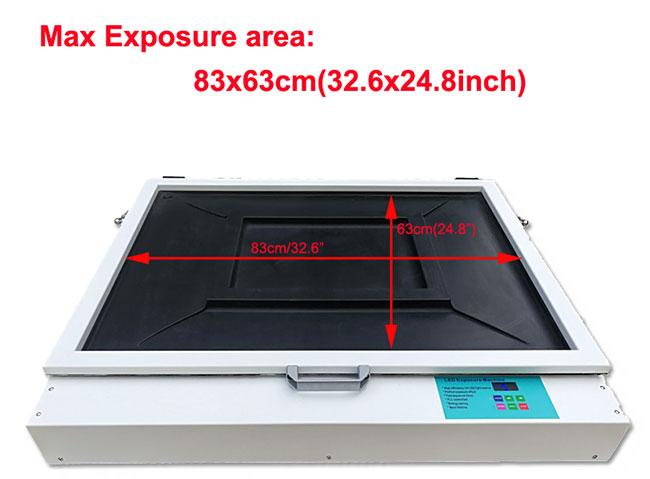 24.8" x 32.6" 63×83cm 120W Vacuum LED UV Exposure Unit PLC Panel for Screen PrintingVeeddydropshipping