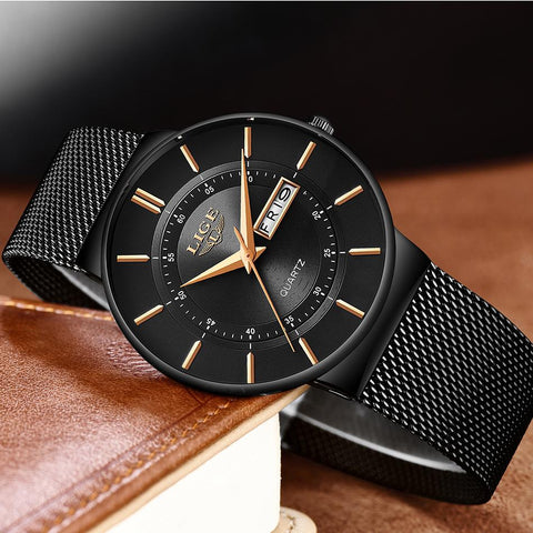 Luxury Waterproof Date Clock Male Steel Quartz Watch -JW00689-Veeddydropshipping
