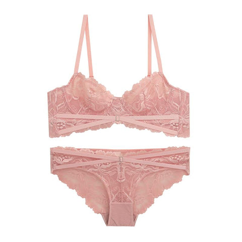 Women Ultra-thin Bra Set  Lace Sexy Underwear-WF00792-Veeddydropshipping
