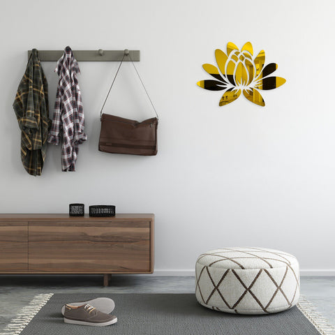 3D DIY Lotus Flower Mirror Wall Sticker-HA00230-Veeddydropshipping