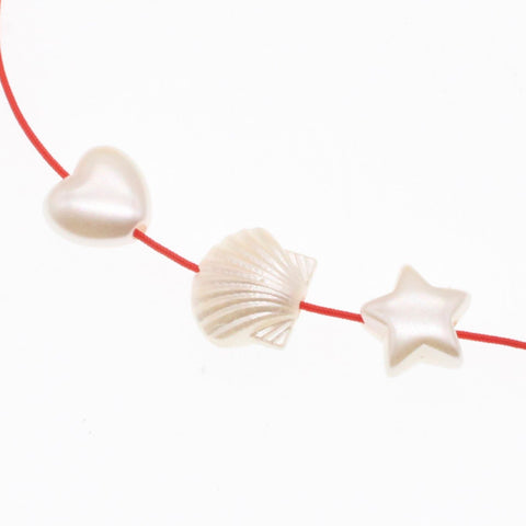 Heart Flower Shell  Beads DIY Imitation Pearl Style Making -JW01517-Veeddydropshipping
