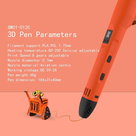 3D Pen Compatible With  Filament LCD-CO01237-Veeddydropshipping