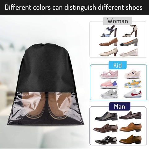 Transparent Drawstring Travel Shoe Storage Bag-HA01113-Veeddydropshipping