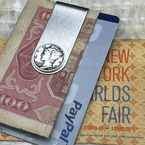 Clip Credit Card Holder w/ Vintage Mercury-MF00734-Veeddydropshipping