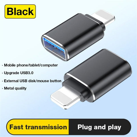 1pc USB3.0 OTG Adapter Male to USB 3.0 Mobile Phone Adapters For iPhone 14 13 12 11 Pro-PA00983-Veeddydropshipping