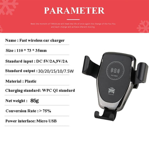 30W Fast  Car Wireless Charger For iPhone 13-PA01091-Veeddydropshipping