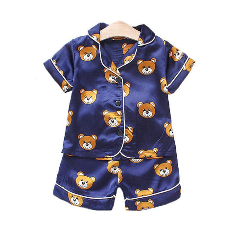 Girl Pajama Sets Boy Baby Clothes Kids Sleepwear Pijama Toddler Bear-TB01060-Veeddydropshipping