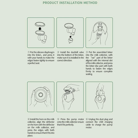 Portable Electric Breast Pump USB Chargable Silent Wearable-TB00659-Veeddydropshipping