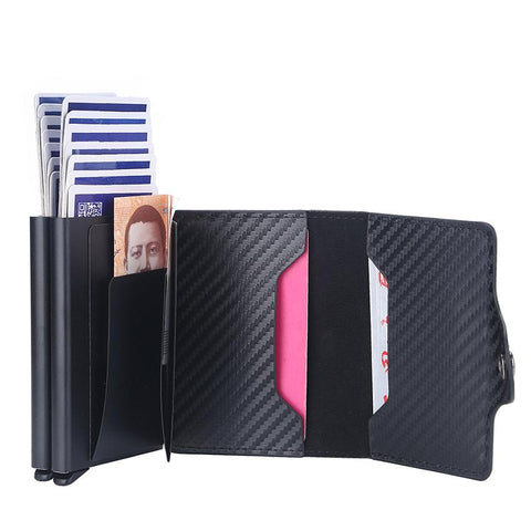Fiber Leather Wallet Credit Card Holder for Women-BS00646-Veeddydropshipping