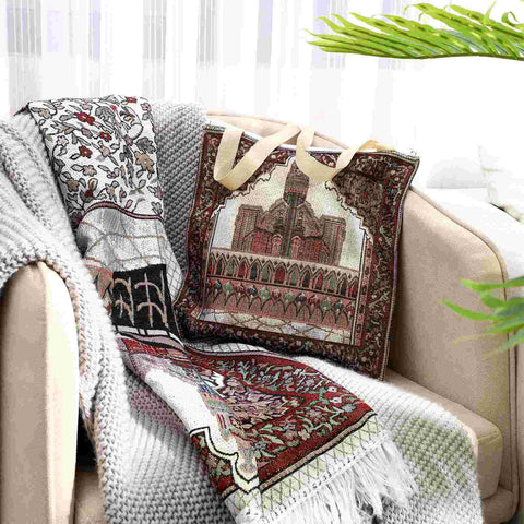 Muslim Carrying Bag Portable Tassel Prayer Carpet-HA00425-Veeddydropshipping