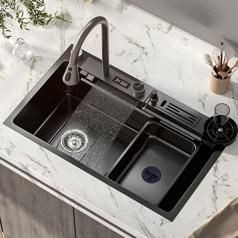 Kitchen Waterfall Sink Digital Display Large Single-TI00635-Veeddydropshipping