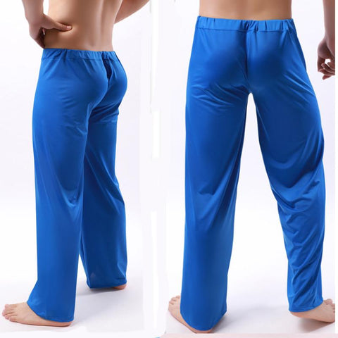 Silk Breathable Trousers Lounge Pants Loose Casual Pajamas Sleepwear-MF01576-Veeddydropshipping