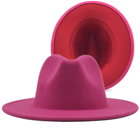 Wide Brim Felt Jazz Hat Ladies Party Top Cap-MF01015-Veeddydropshipping