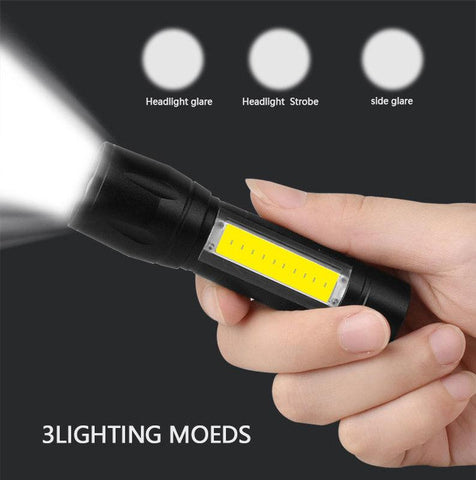 Portable Rechargeable Zoom LED Flashlight XP-G Q5 Flash Light Torch-TI00780-Veeddydropshipping