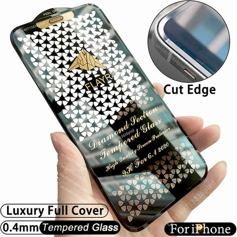 Cut Edge Luxury Tempered Glass For iPhone 14 12 Pro Max Screen Protector iPhone 13 11-PA00576-Veeddydropshipping