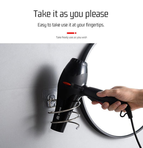 Hair Dryer Holder Self-Adhesive Hair Dryer Stand-HA00893-Veeddydropshipping