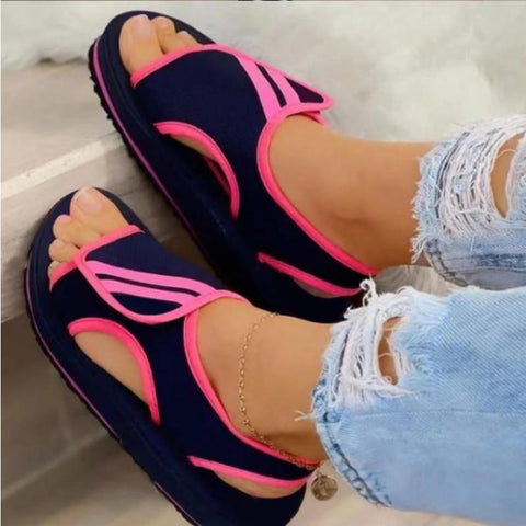 Sandals Ladies Sandals Wedge Beach Shoes Low Top Platform Pumps-BS00812-Veeddydropshipping