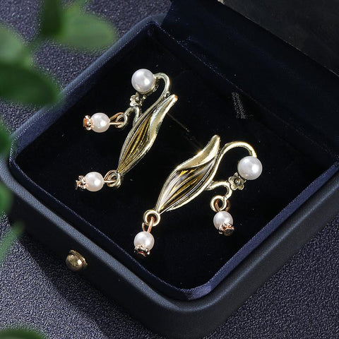 Temperament Jewelry Plant Flower Statement Drop Dangle Earring  -JW00170-Veeddydropshipping