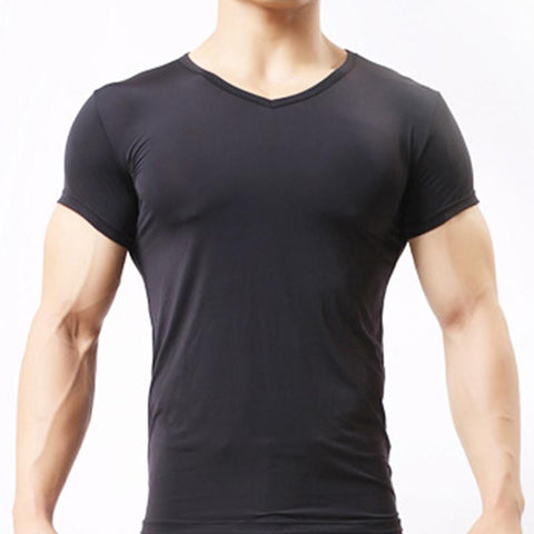 Men's Ice Silk Mesh Transparent Basic Shirt-Veeddydropshipping
