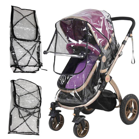 1pc Portable Universal Waterproof Rain Cover Wind Dust Shield Canopy Baby Strollers-TB00404-Veeddydropshipping