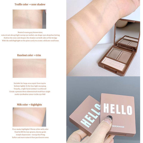 3D Trimming Repair Highlight Make Up Face Powder-BH00712-Veeddydropshipping