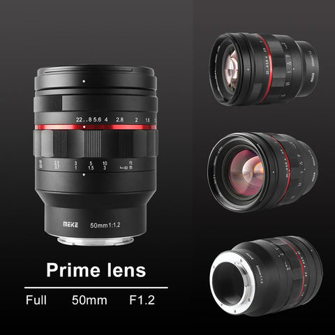 Meike 50mm F1.2 Large Aperture Full Frame Manual Focus Lens For Sony E Mount-CE00268-Veeddydropshipping