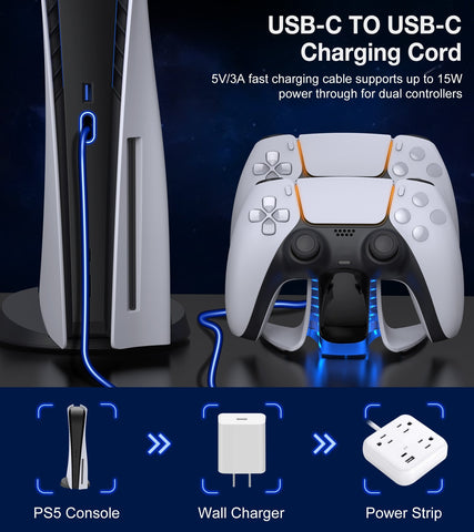Dual Fast Charger Controller Cradle Dock Station-Veeddydropshipping