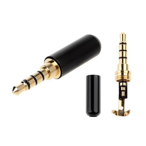 1/2/5pcs/lot 3.5mm Audio Connector 4 Poles Headphone Jack Male Plug Earphone Repair- CE00213-Veeddydropshipping