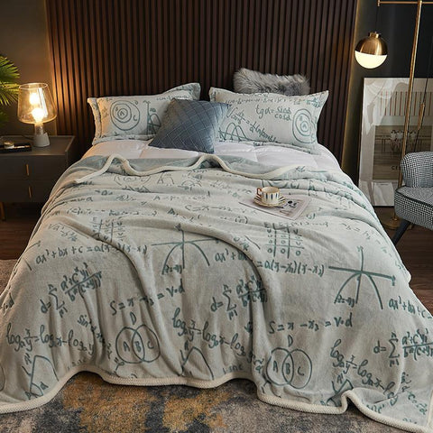 Coral Fleece Blanket Bed Covers Bedspread Sofa Cover-HA00450-Veeddydropshipping