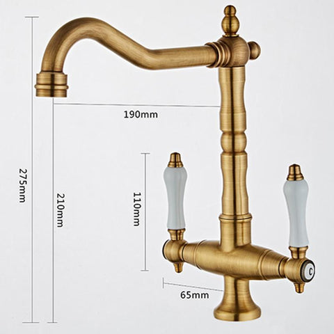 Kitchen Dual Handle Antique Faucet-TI00621-Veeddydropshipping