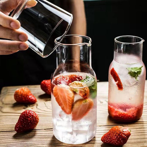 Water Carafe Tumbler Glass Cup Water Bottle-HA01287-Veeddydropshipping