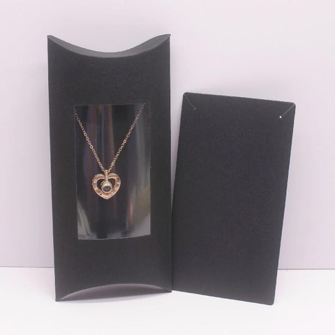 Window Pillow box DIY White Paper pillow for card Jewelry Display -JW01686-Veeddydropshipping