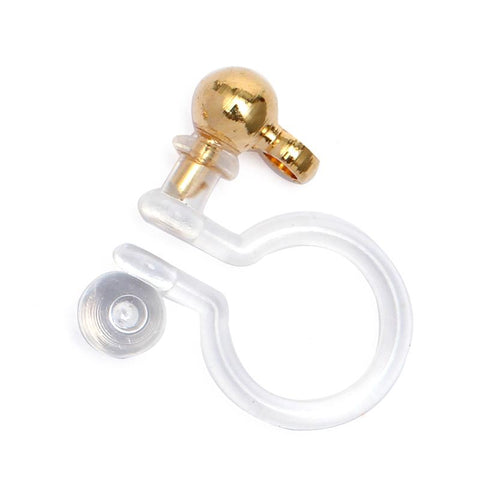 U Type Stainless Steel Clip Painless Resin Earring Components-JW01607-Veeddydropshipping