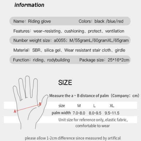 1 Pair Half Finger Gloves Gym Fitness Anti-Slip Women Men Fingerless Gloves Summer -OS01167-Veeddydropshipping